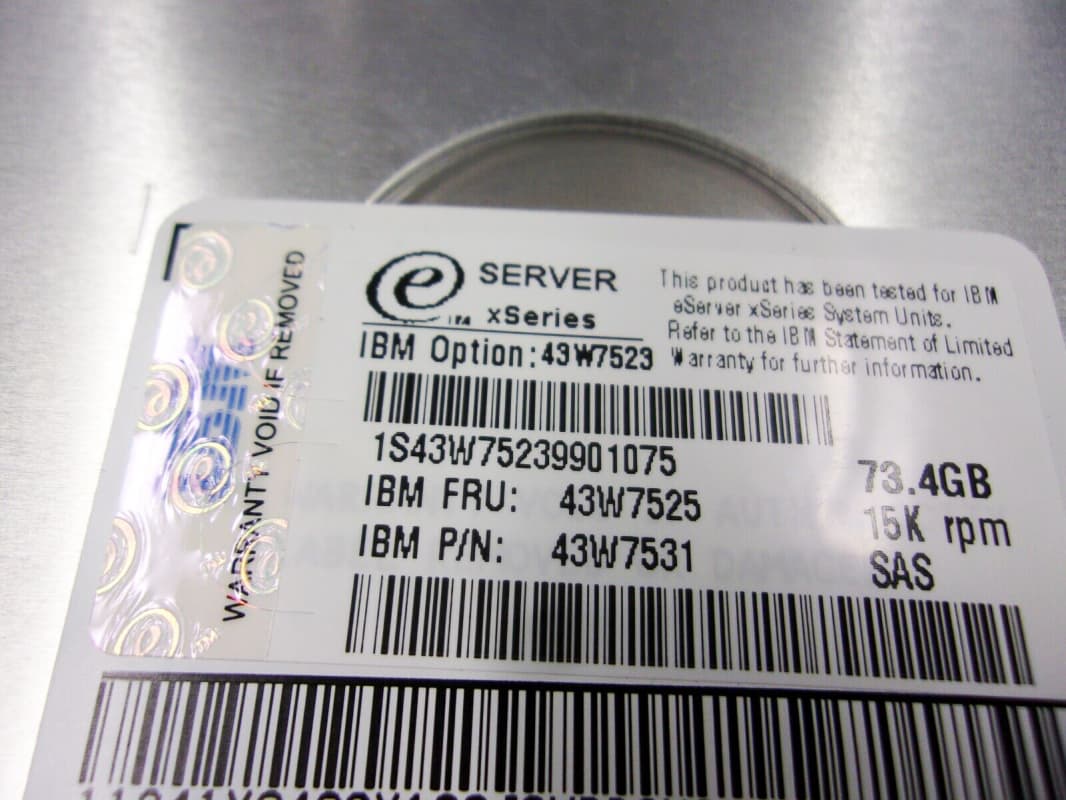 Жесткий диск IBM 43W7531 73,4Gb  SAS 3,5" HDD