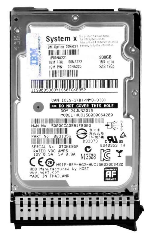 Жесткий диск Lenovo 00NA222 300Gb 15000 SAS 2,5" HDD
