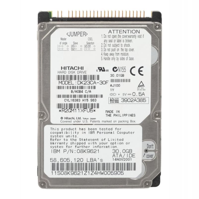 Жесткий диск Hitachi DK23CA-30F 30Gb 4200 IDE 2,5" HDD