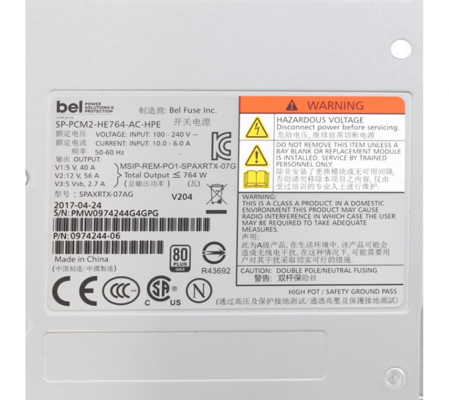 Блок питания HP 0974244-06 764W