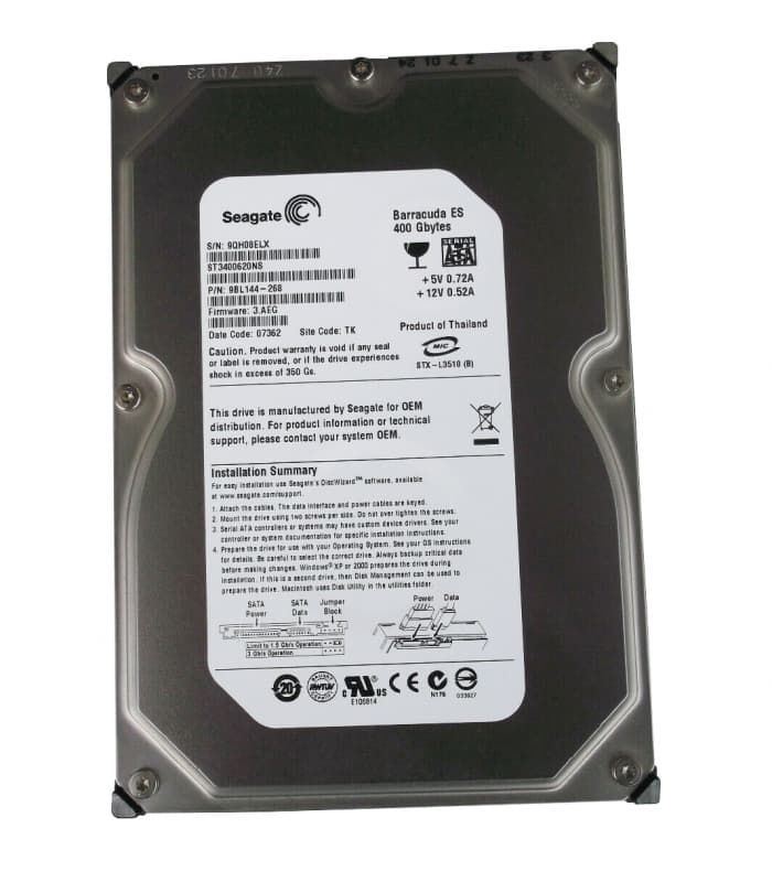 Жесткий диск Seagate ST3400620NS 400Gb  SATAII 3,5" HDD