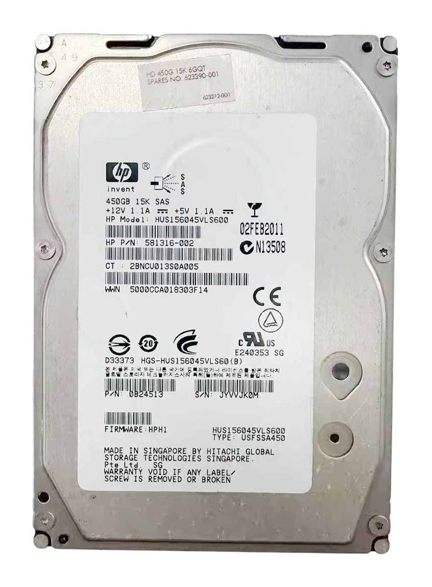 Жесткий диск HP 450Gb 15000 SAS 3.5" HDD LU968AA