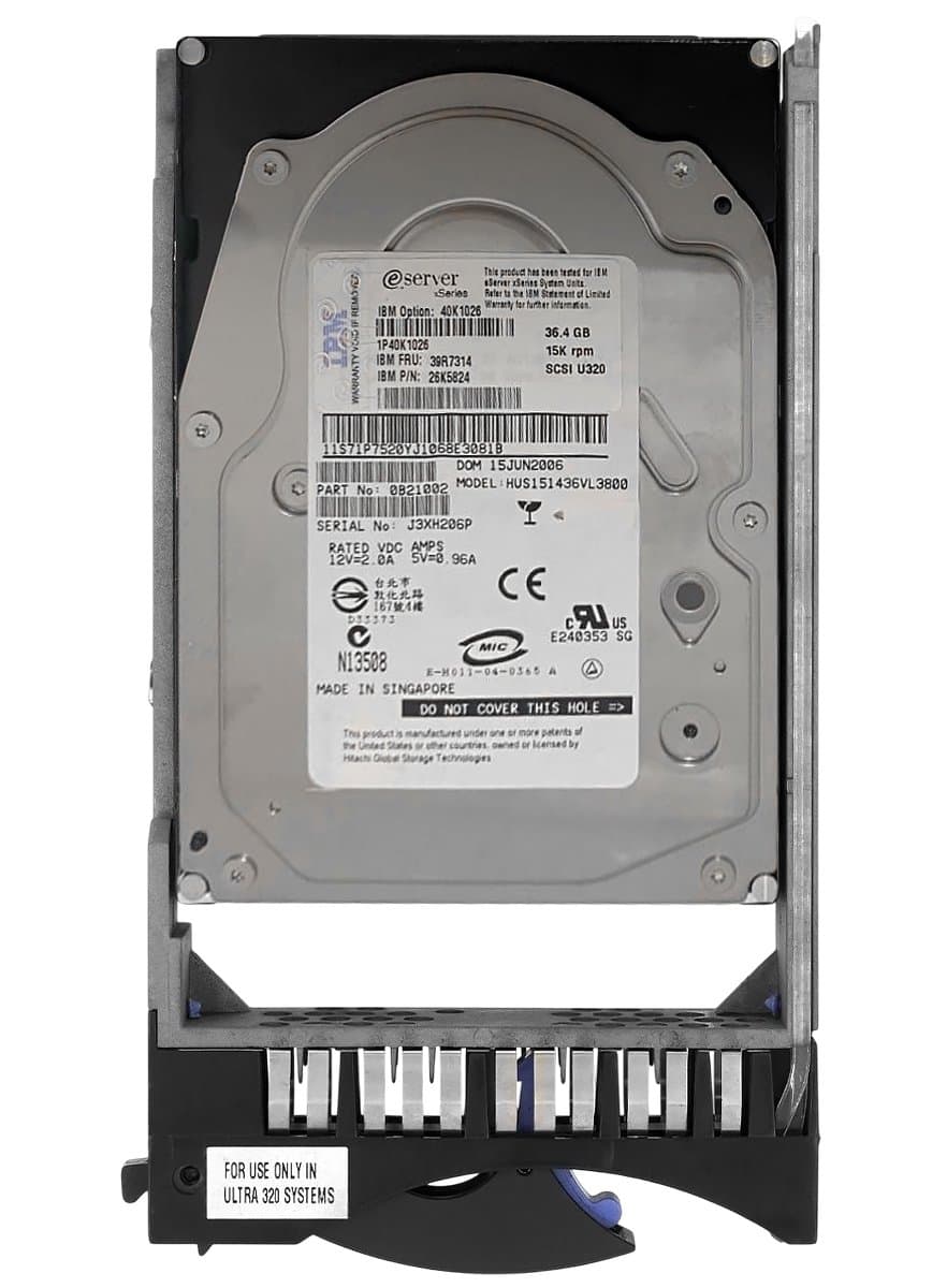 Жесткий диск  IBM 36.4Gb 15000 U320SCSI 3.5" HDD 0B21002