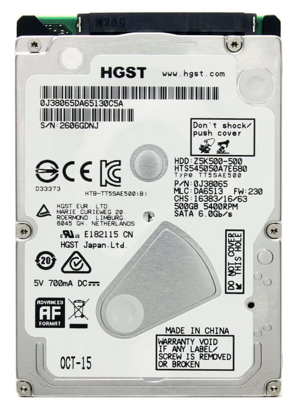 Жесткий диск Hitachi HTS545050A7E680 500Gb 5400 SATAII 2,5" HDD