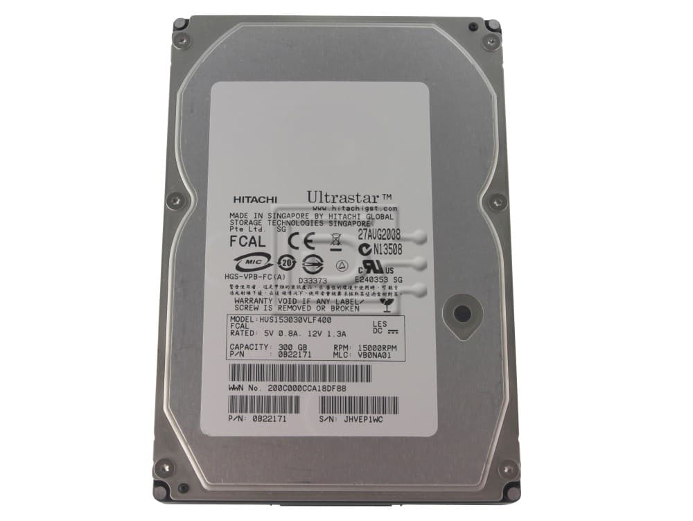 Жесткий диск Hitachi HUS153030VLF400 300Gb 15000 Fibre Channel  3,5" HDD