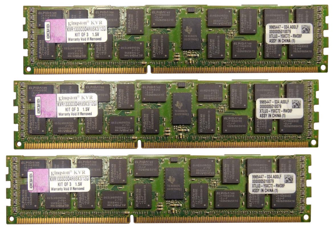 Оперативная память Kingston KVR1333D3D4R9SK3/12GI DDRIII 12Gb