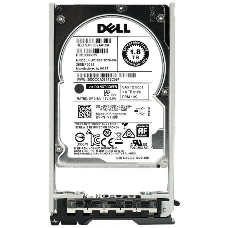 Жесткий диск Dell 400-AJXO 1,8TB 10000 SAS 2,5" HHD