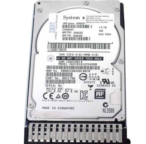 Жесткий диск Lenovo 00NA262 1,2Tb 10000 SAS 2,5" HDD