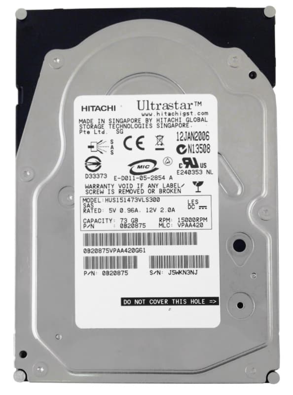 Жесткий диск Hitachi 0B20875 73Gb  SAS 3,5" HDD