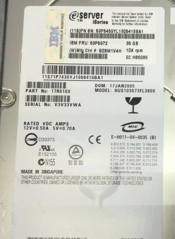 Жесткий диск IBM 53P5459 35Gb U320SCSI 3.5" HDD