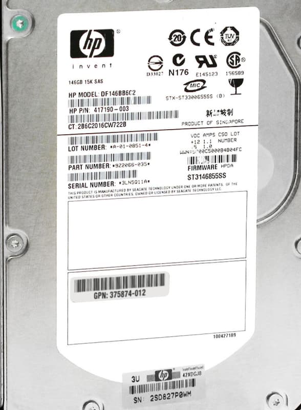 Жесткий диск HP 375874-012 146.8Gb  SAS 3,5" HDD