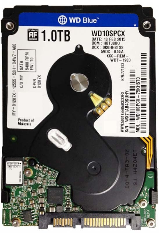 Жесткий диск Western Digital WD10SPCX 1Tb 5400 SATAIII 2,5" HDD