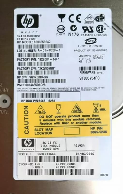 Жесткий диск HP 359709-001 36,4Gb  Fibre Channel  3,5" HDD