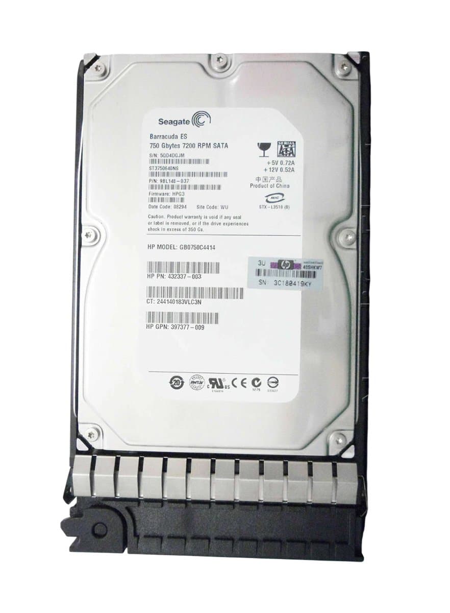 Жесткий диск HP 750Gb 7200 SATAII 3.5" HDD 9BL148-037