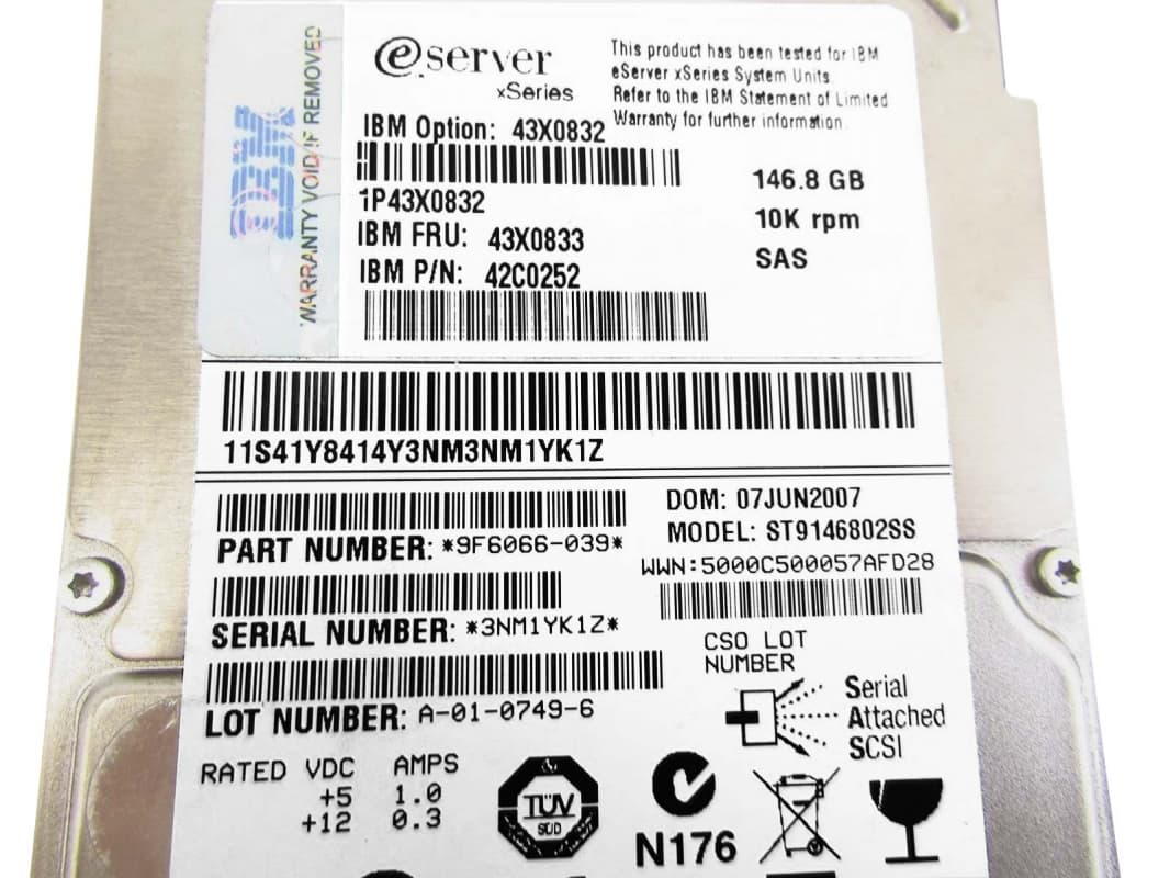Жесткий диск IBM 43X0832 146Gb 10000 SAS 2,5" HDD