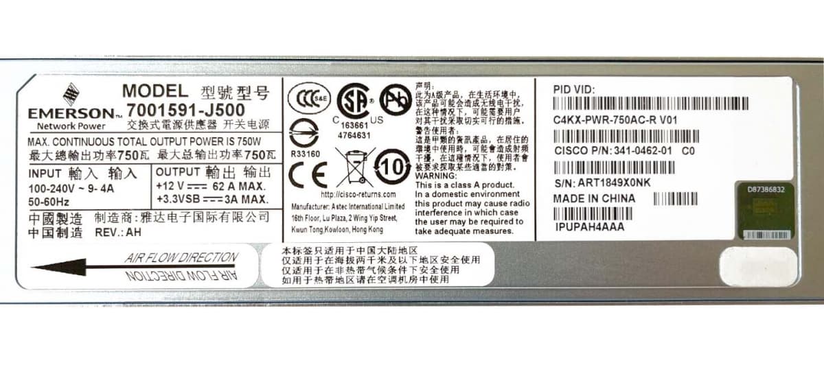 Блок Питания Cisco 7001591-J500 750W