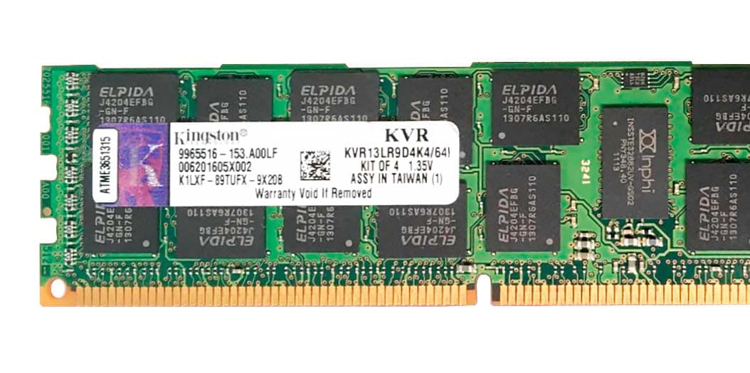 Оперативная память Kingston KVR13LR9D4K4/64I DDRIII 64Gb