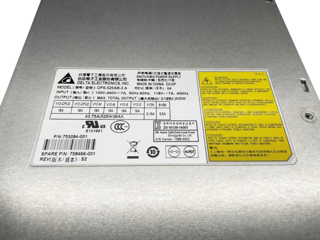 Блок Питания HP 758466-001 525W