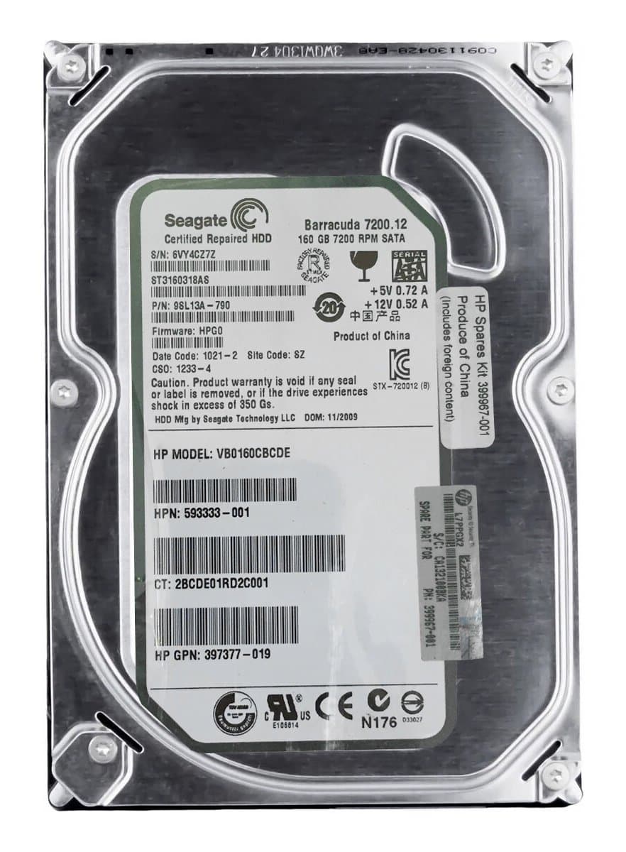 Жесткий диск HP 160Gb 7200 SATAII 3.5" HDD