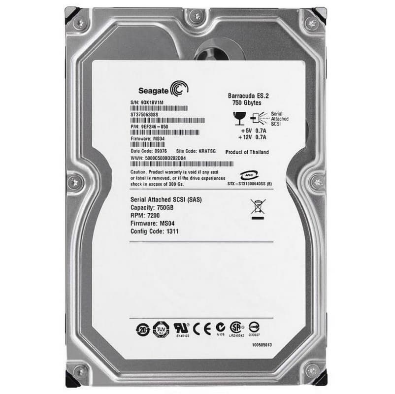 Жесткий диск Seagate ST3750630SS 750Gb  SAS 3,5" HDD