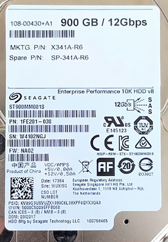 Жесткий диск NetApp 1FE201-038 900Gb SAS 2,5" HDD