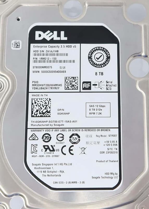 Жесткий диск Dell 400-ATKR 8Tb 7200 SAS 3,5" HDD