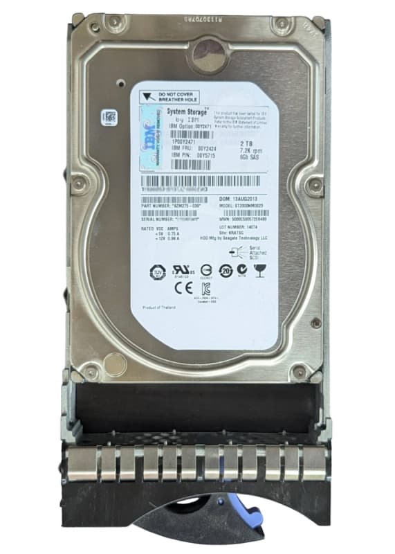 Жесткий диск IBM 00Y5715 2Tb 7200 SAS 3,5" HDD