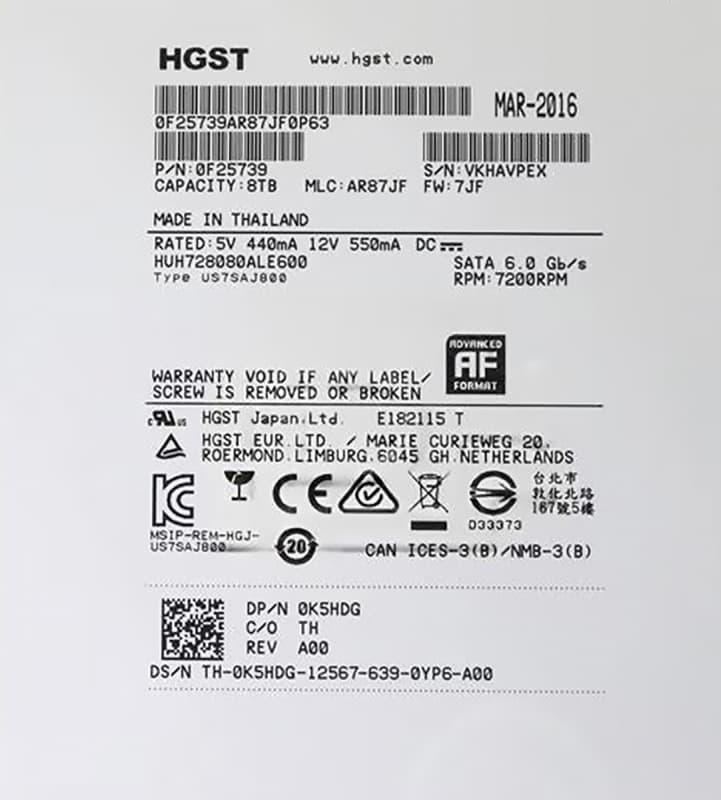 Жесткий диск Dell 0F25739 8Tb SATAIII 3,5" HDD