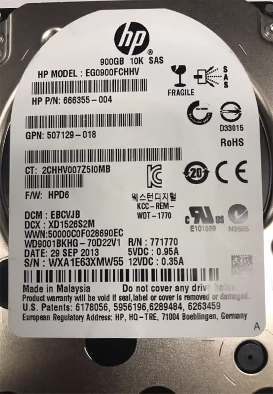 Жесткий диск HP 716605-001 900Gb  SAS 2,5" HDD