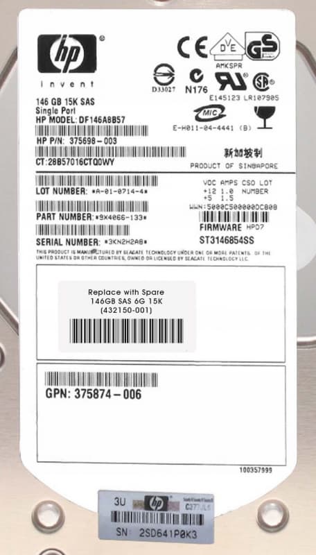 Жесткий диск HP 432093-B21 146Gb 15000 SAS 3,5" HDD