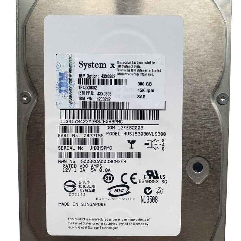 Жесткий диск IBM 43X0805 300Gb  SAS 3,5" HDD