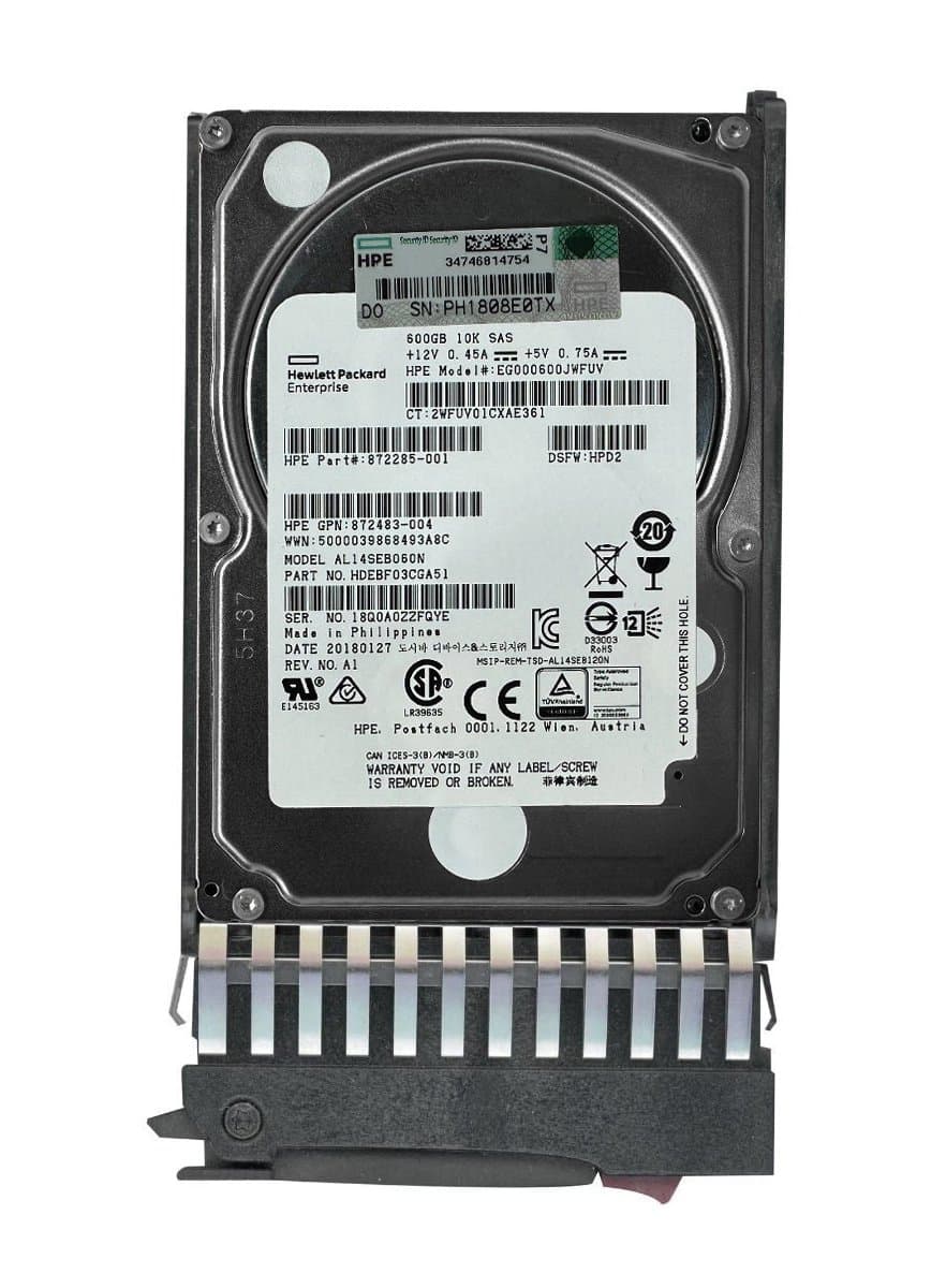 Жесткий диск HP 600Gb 10000 SAS 2.5" HDD HDEBF03CGA51