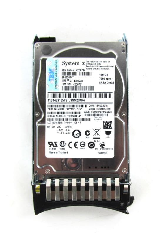 Жесткий диск IBM 42D0747 160Gb  SATAII 2,5" HDD
