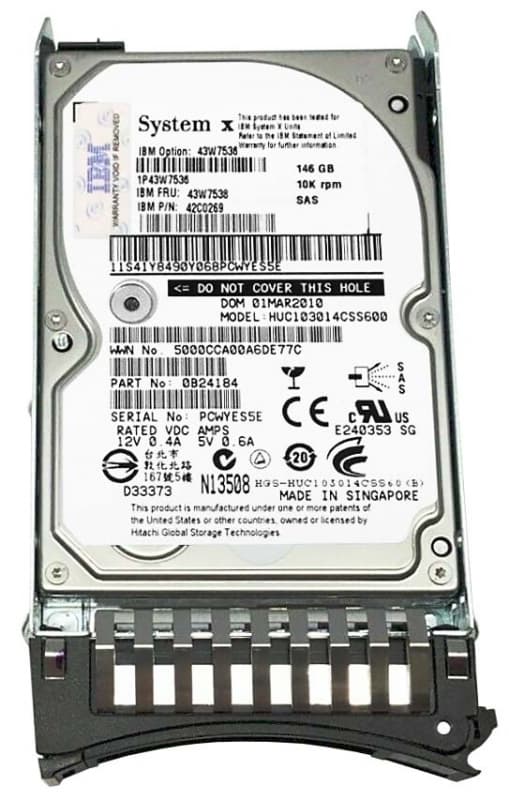 Жесткий диск IBM 43W7536 146Gb 10000 SAS 2,5" HDD