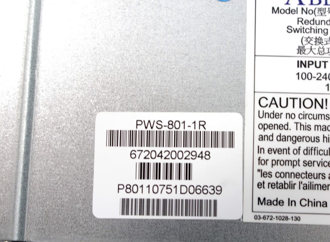 Резервный Блок Питания SuperMicro PWS-801-1R 800W