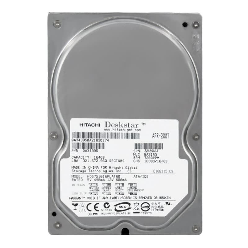 Жесткий диск Hitachi 0A34395 160Gb 7200 IDE 3.5" HDD