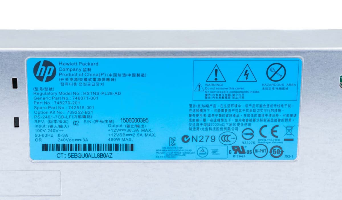 Резервный Блок Питания HP 748279-201 460W