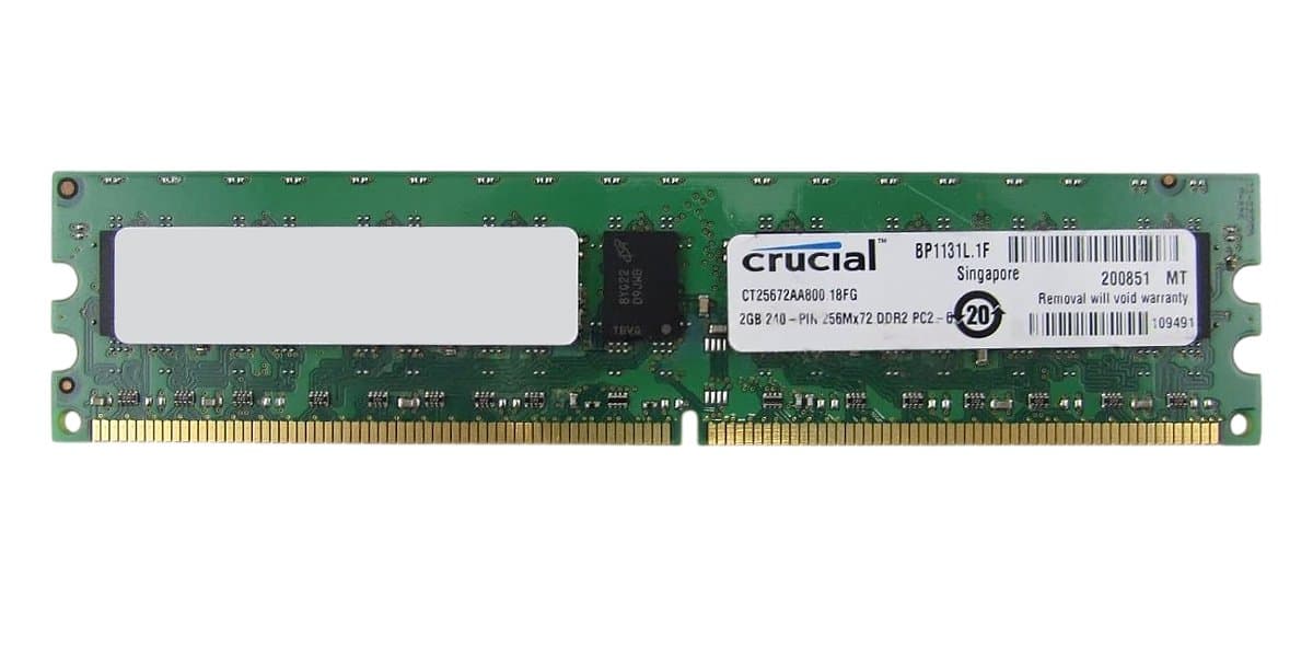 Оперативная память Crucial DDRII 2Gb CT25672AA800.18FG