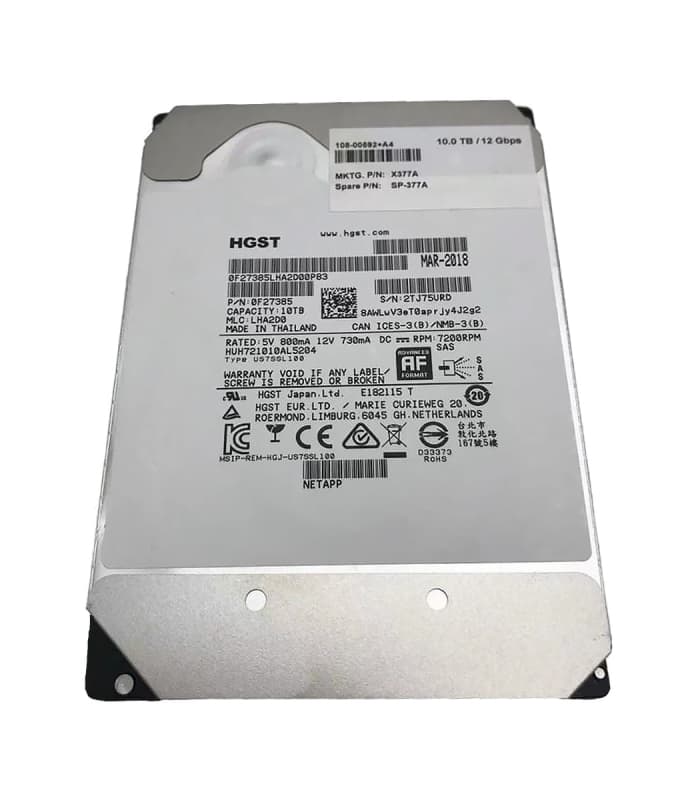 Жесткий диск NetApp X377A 10TB SAS 3.5" HDD