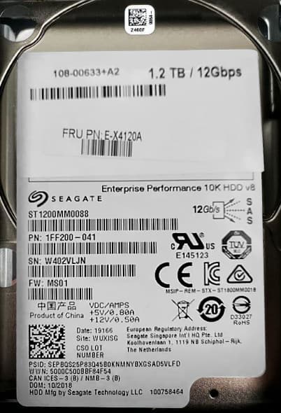 Жесткий диск Network Appliance 108-00633+A2 1.2Tb 10520 SAS 2,5" HDD