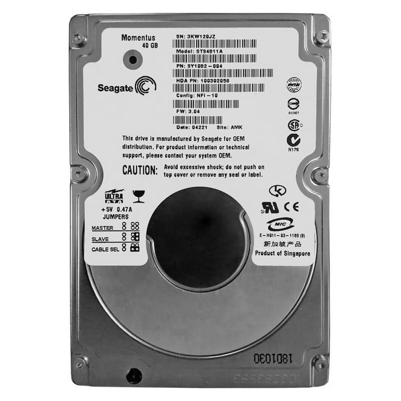 Жесткий диск Seagate 9Y1082 40Gb 5400 IDE 2,5" HDD