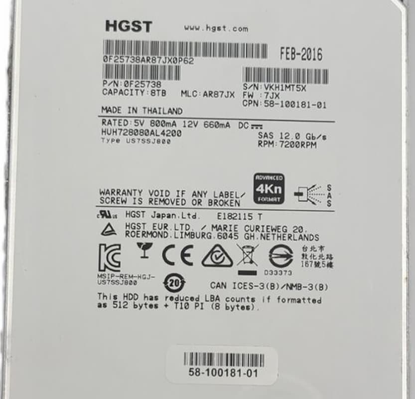 Жесткий диск Cisco 58-100181-01 8Tb SAS 3,5" HDD