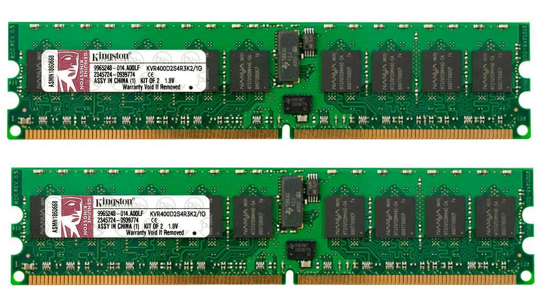 Оперативная память Kingston KVR400D2S4R3K2/1G DDRII 1Gb