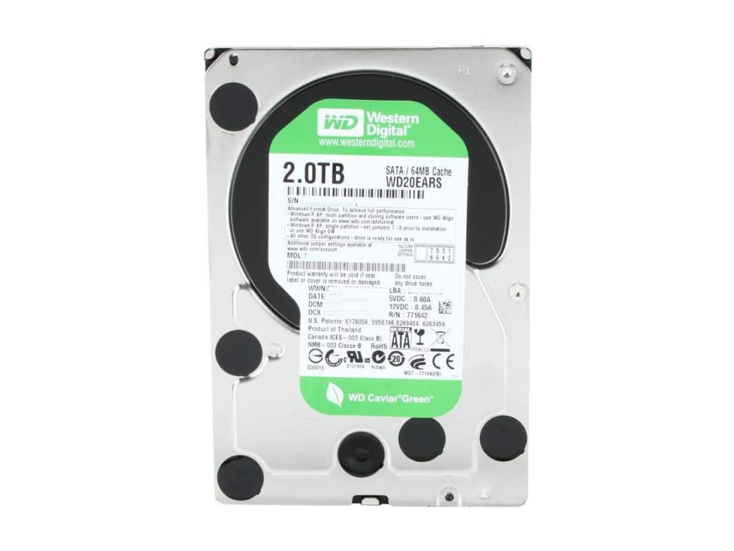 Жесткий диск Western Digital WD20EARS 2Tb 7200 SATAII 3.5" HDD