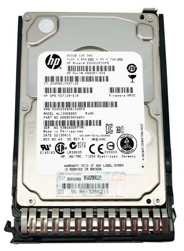 Жесткий диск HP EG0900FCSPN 900Gb  SAS 2,5" HDD