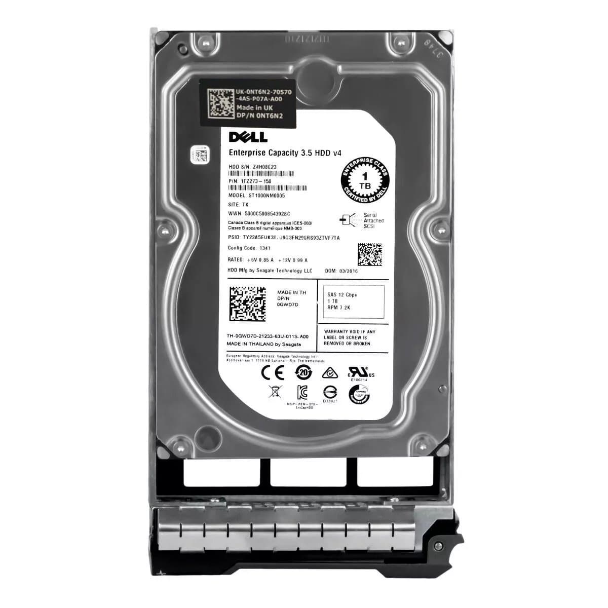 Жесткий диск Dell 1Tb 7200 SAS 3.5" HDD NT6N2