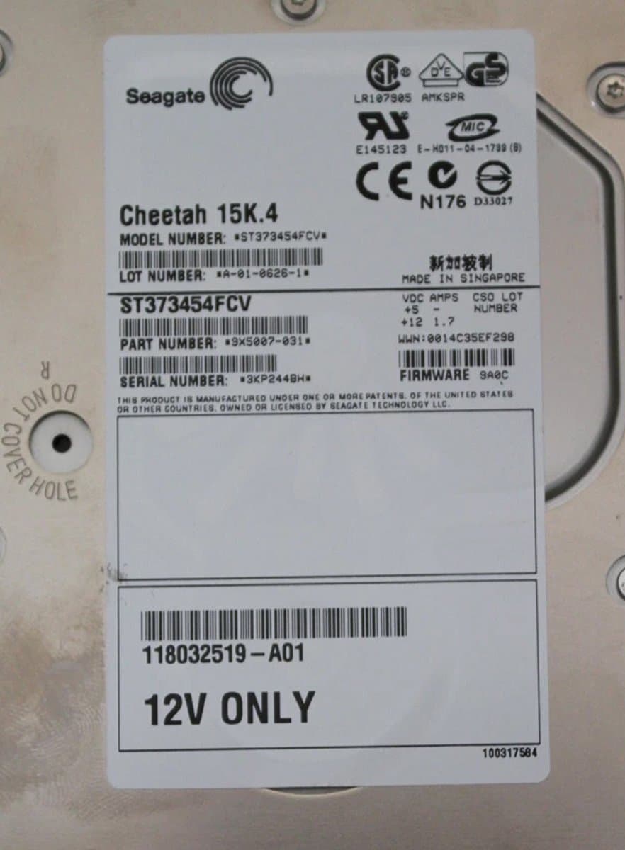  EMC 73Gb 15000 Fibre Channel 3.5" HDD 118032519-A01