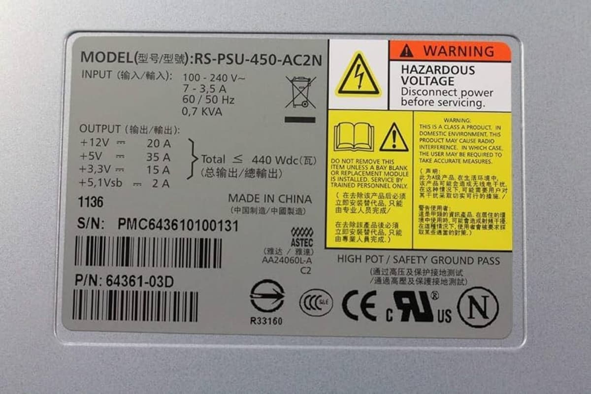 Резервный Блок Питания HP 64361-03D 440W