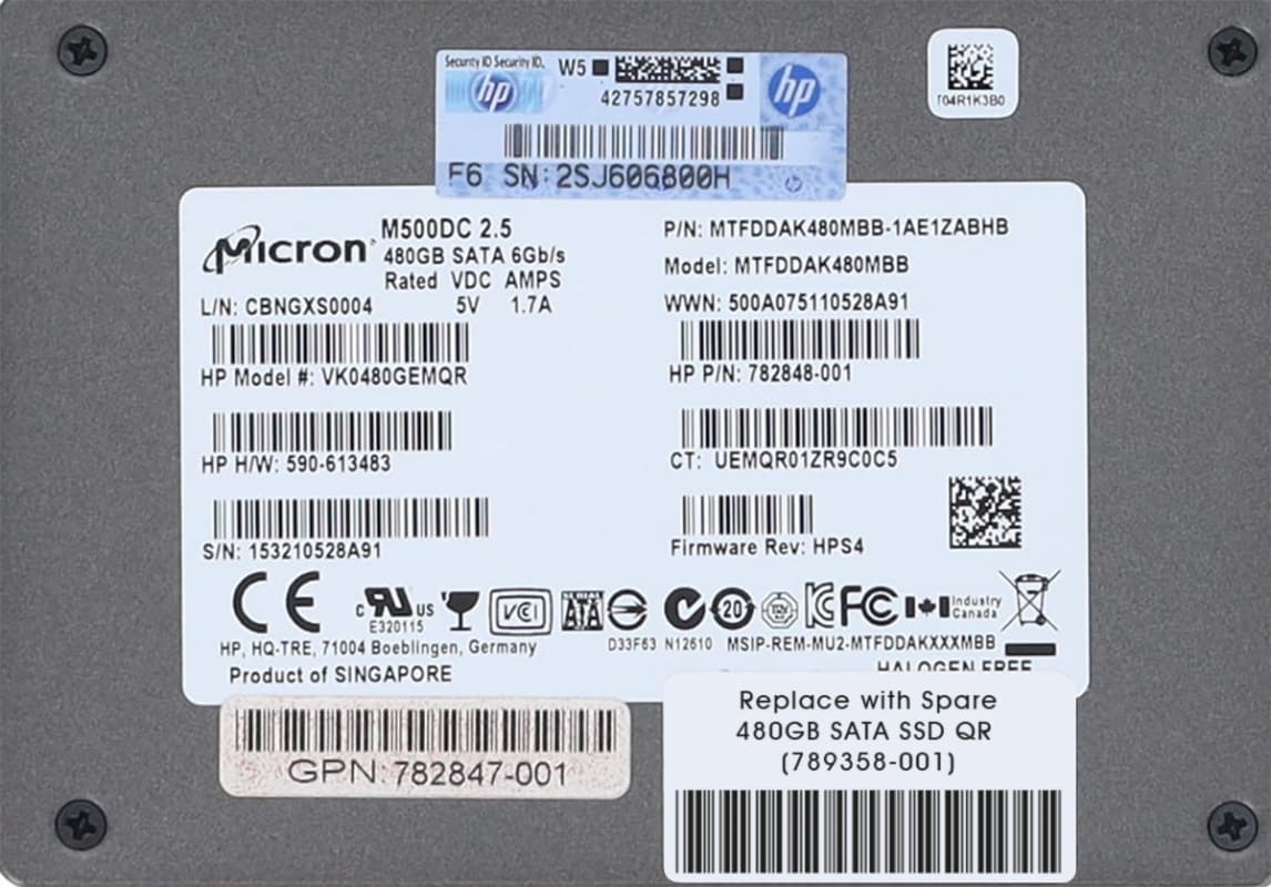 Жесткий диск HP 789358-001 480Gb SATAIII 2,5" SSD