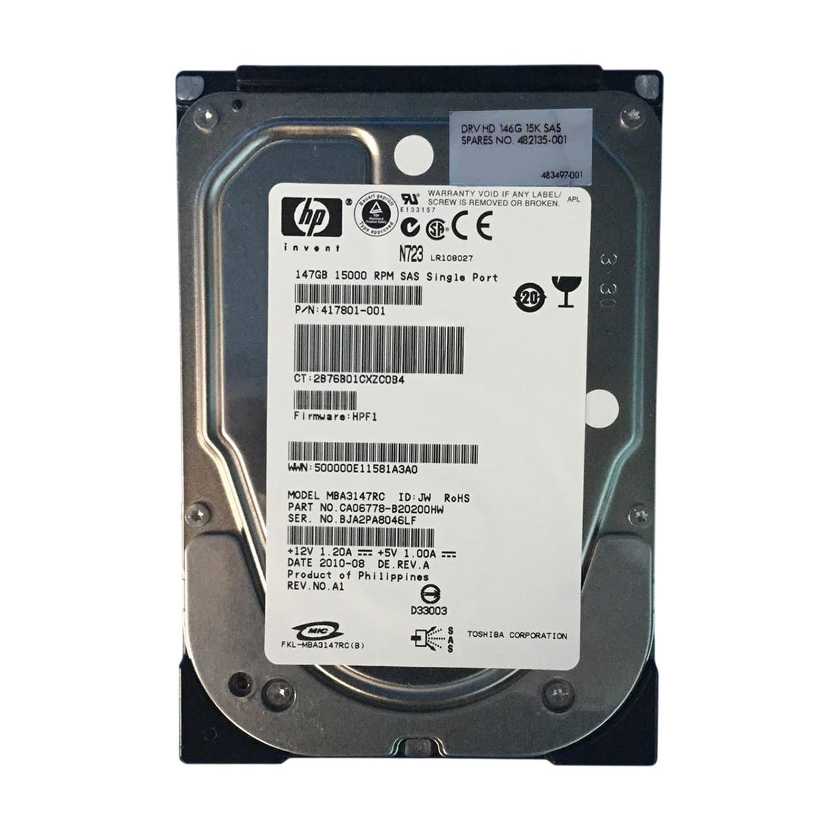 Жесткий диск HP 146Gb 15000 SAS 3.5" HDD EA330AA